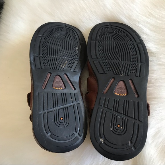 Timberland ⚜️ Brown Genuine Leather Men’s Sandals - Picture 9 of 14